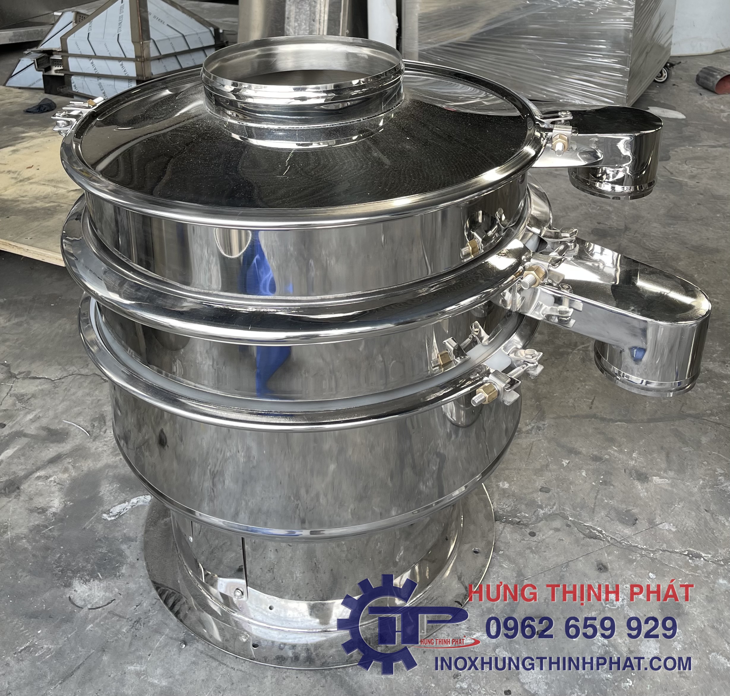 máy sàng rung tròn 3 tầng