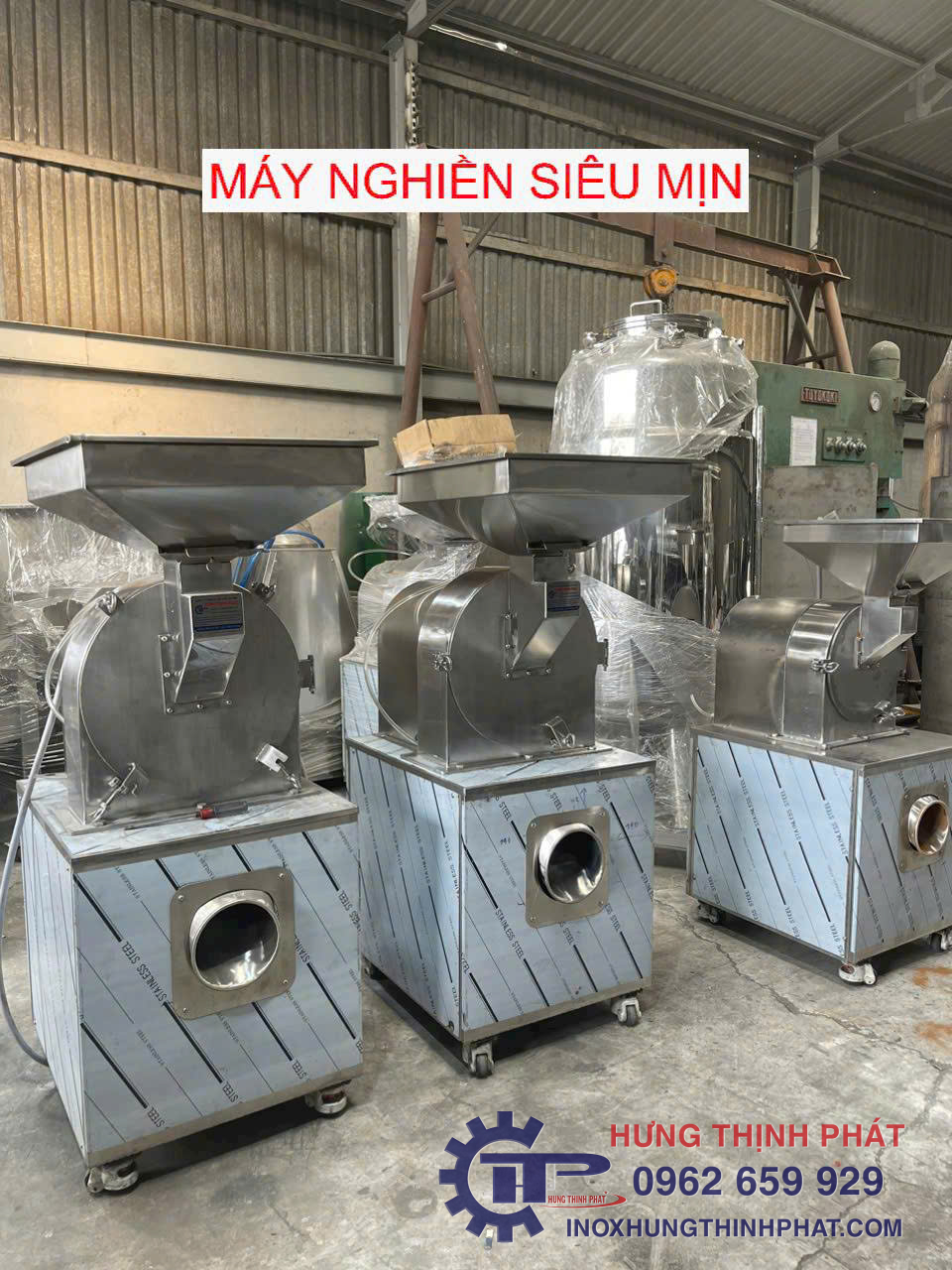 máy nghiền siêu mịn hưng thịnh phát inox 304